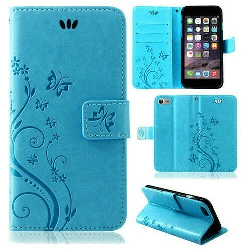 IPHONE Étui Portable pour Téléphone Etui Coque Fleurs Rabattable Livre Housse 8