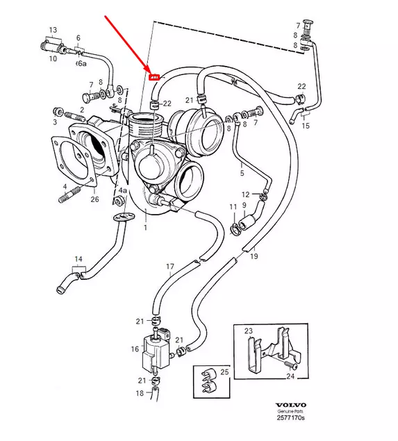 Tuyau flexible VOLVO XC90 MK1 9443861 NOUVEAU ORIGINE