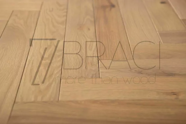 14/6x70x500mm Rustic Oak Engineered Herringbone Parquet Gray oiled RICHMOND