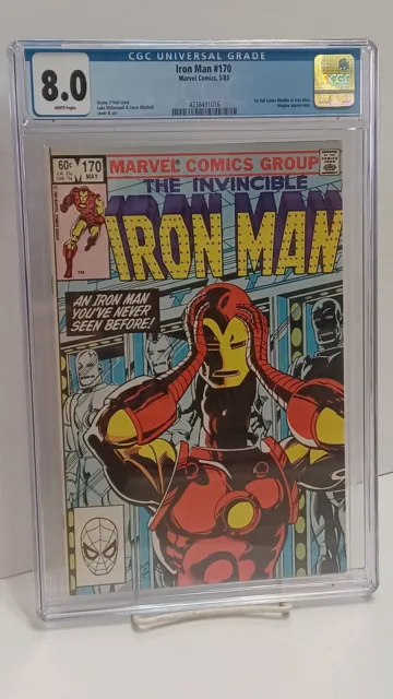 IRON MAN #170 (Marvel Comics, 1983) CGC Graded 8.0 ~ WHITE Pages