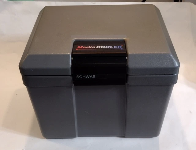 Schwab Media Cooler Vault Safe Storage Portable File Container Gray