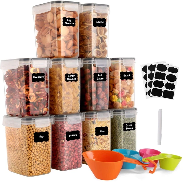 Boite de Rangement Cuisine Lot de 10, Bocaux Hermétiques Alimentaires 