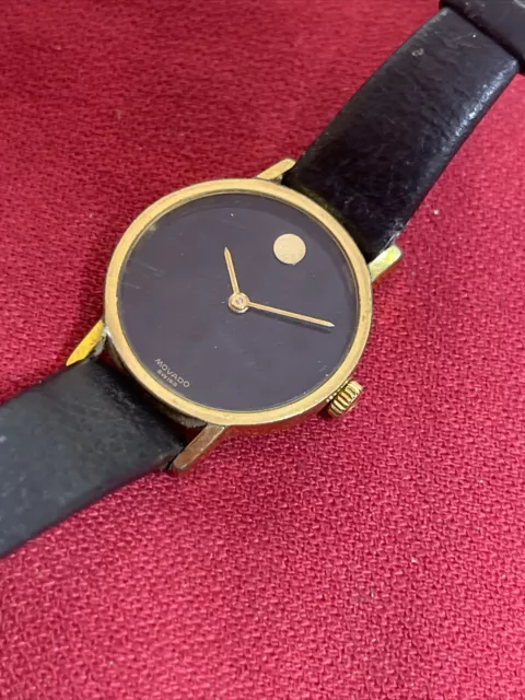 vintage early manual wind Movado Museum Zenith, running condition