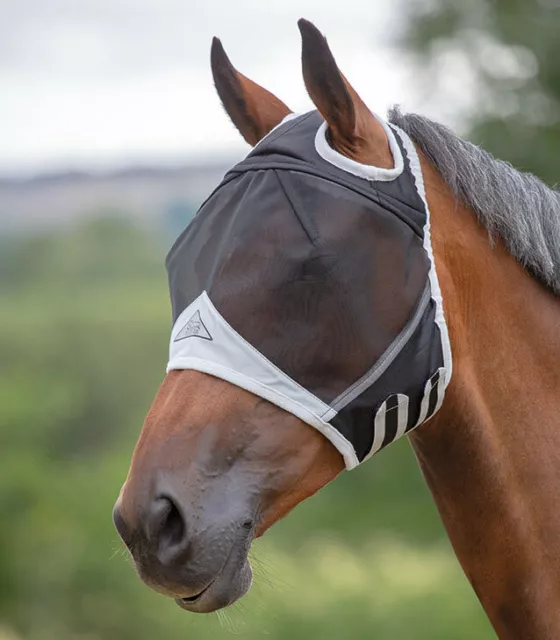 Shires Fine Mesh Fly Mask With Ear Hole