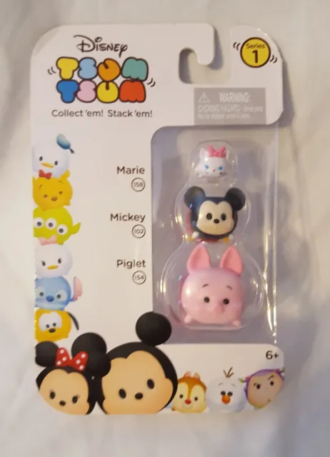 Stackers Disney Tsum Tsum - Série 1 - Marie (158), Mickey (102), Porchon (154)