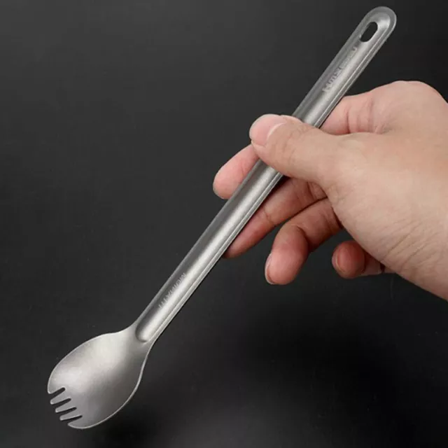 Titanium Spork Long Handle Camping Outdoor Lightweight Cutlery Spoon