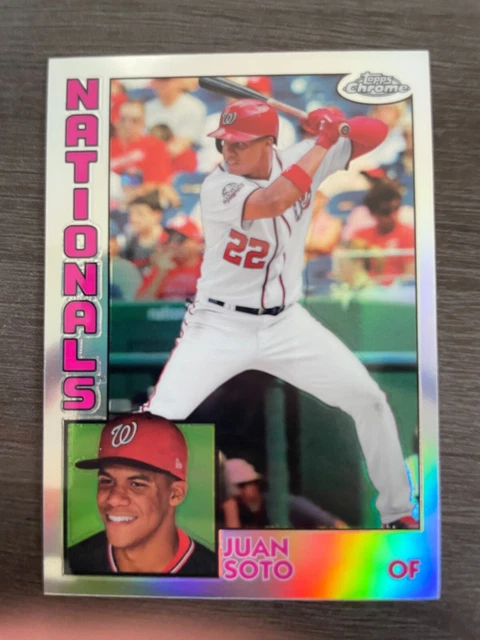 2019 TOPPS CHROME Juan Soto 1984 réfracteur 35e anniversaire #84TC-2