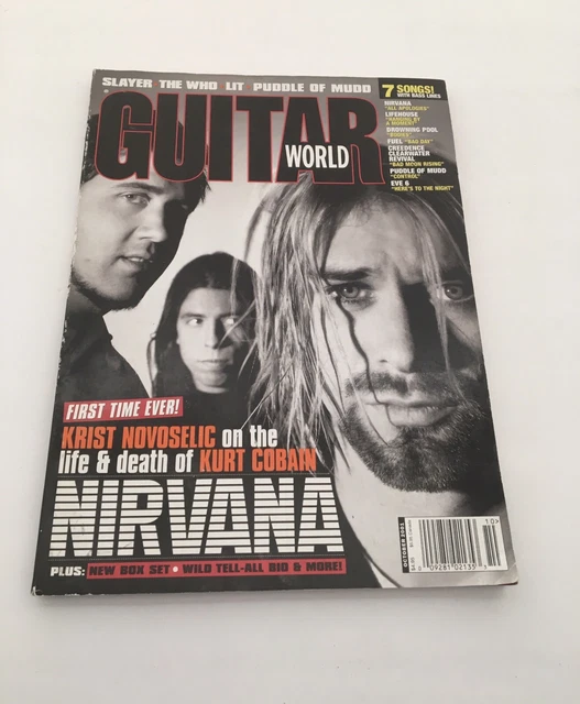 Guitar World Magazine October 2001 Nirvana Kurt Cobain POSTER Inside Great