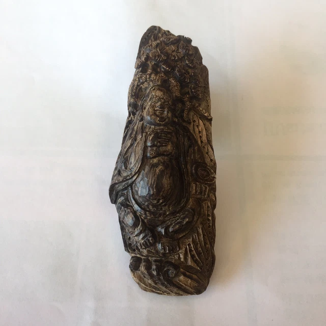 Chinese Antique Hainan Qinan Agarwood Chen Xiang Buddha Pendant 海南奇南沉水沉香观音吊坠