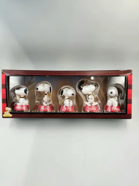 Peanuts Snoopy Now and Then Westland Giftware Decade Figures Ornaments Tags Box