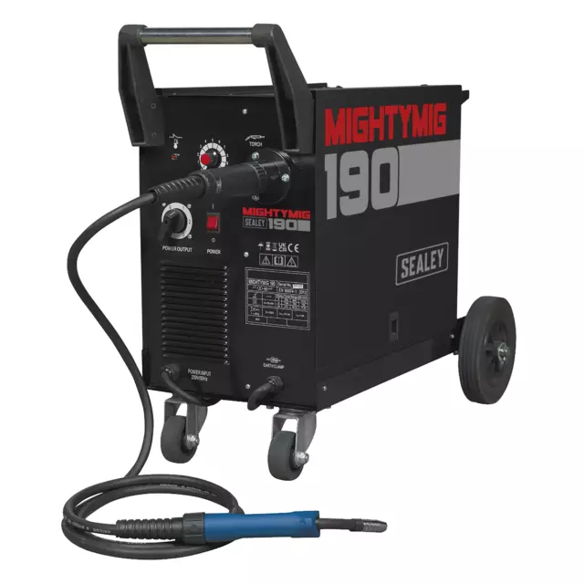 Professional Gas/No Gas MIG Welder 190A with Euro Torch    SealeyMIGHTYMIG190