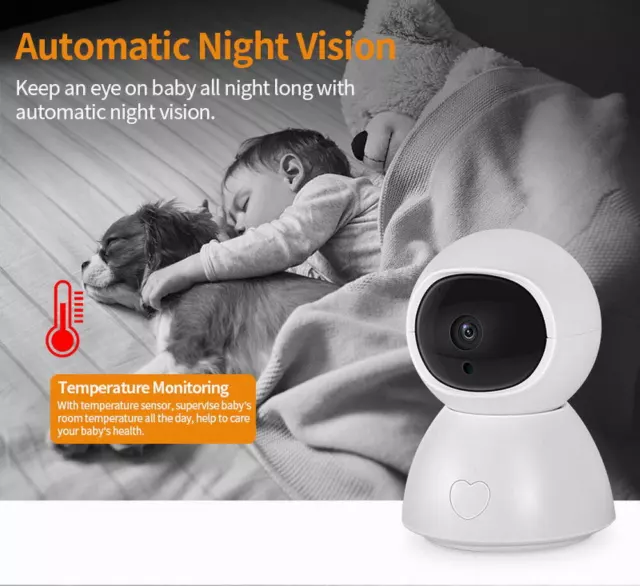 HD 1080P Baby Camera Two-way Intercom Baby Monitor Support Surveillance
