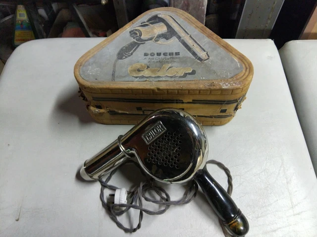 Sèche-cheveux Calor Boule Vintage – Années 70-80 – Avec Boîte Et Brossette – Neuf