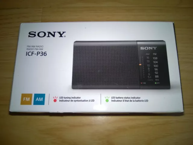 Sony ICF-P36 Portable AM/FM Radio - Black