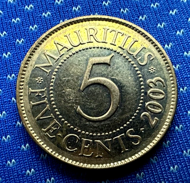 2003 Mauritius 5 Cents Coin UNCIRCULATED  Sir Seewoosagur Ramgoolam #M402