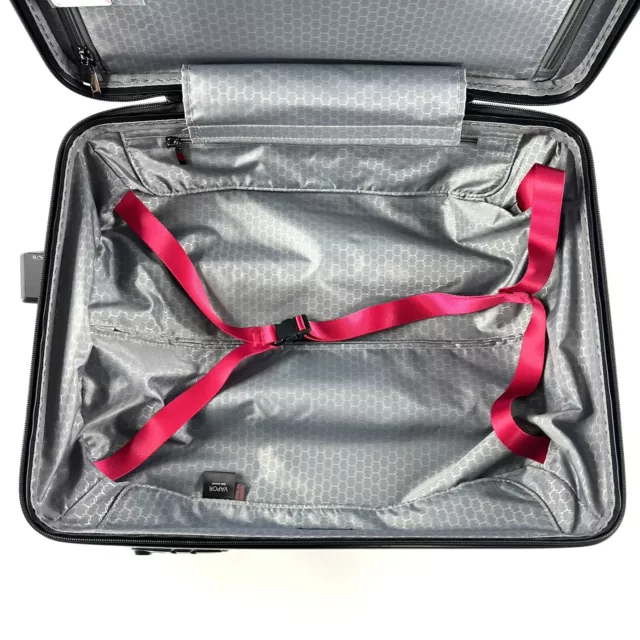 TUMI Vapor Continental Carry On 4 Wheel Travel Bag Raspberry Floral Pink Grey 14