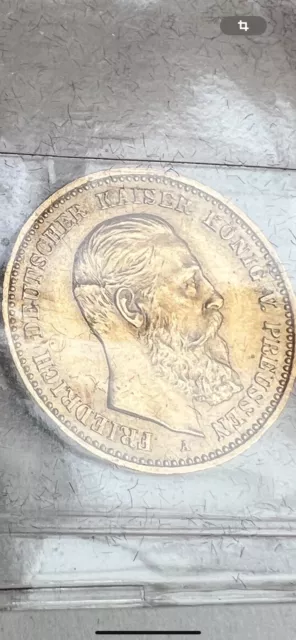 Goldmünze Deutsches Reich 10 Mark Friedrich Kaiser König V Preussen 1888