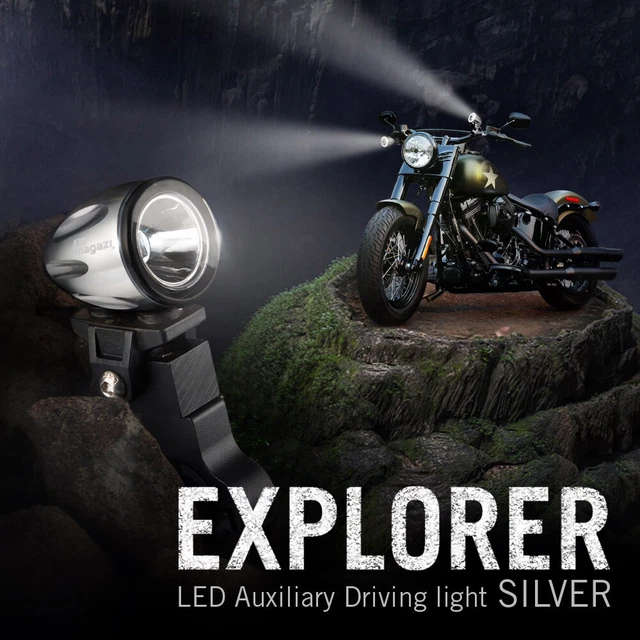 mini LED lampe spot feu de route d'argent 22-25mm diameter tube pour Victory