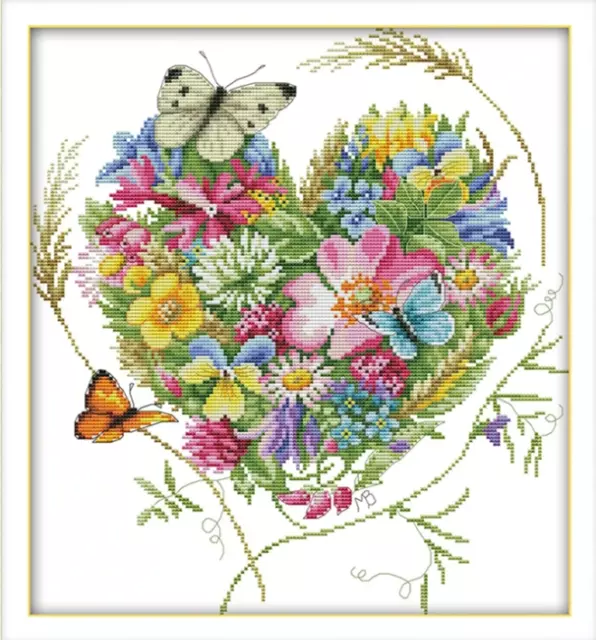 Butterflies love flowers (13). 14CT counted cross stitch kit. Craft brand new