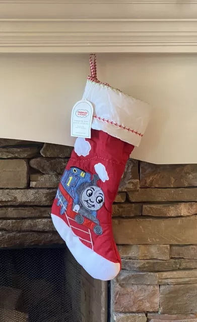 Pottery Barn Kids THOMAS & FRIENDS Train Quilted STOCKING Christmas New w/ Tags