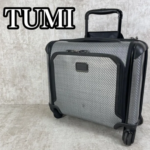 TUMI TEGRA LITE Max 4 Wheel Carry On Briefcase Luggage Silver W42cm H36cm D24cm