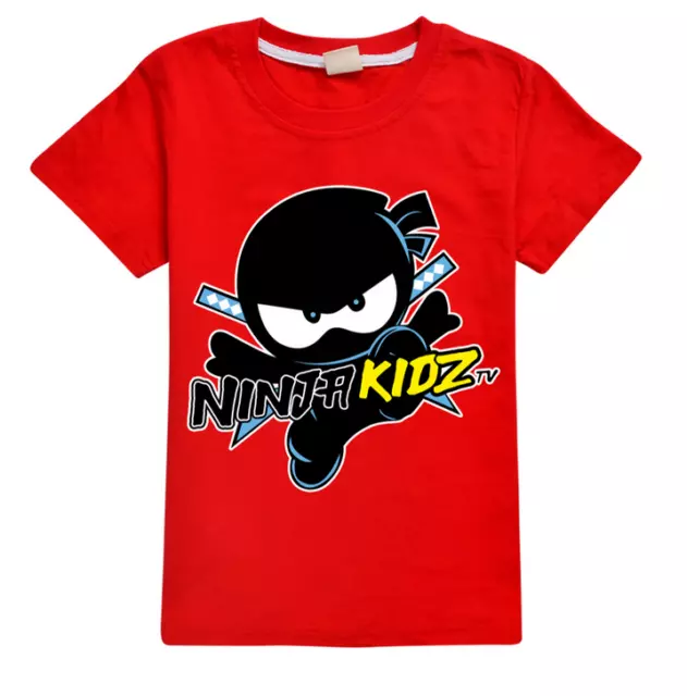 NINJA KIDZ Kids Boys Girls Casual T-shir Summer Short Sleeves Cotton Tshirt Tops 3