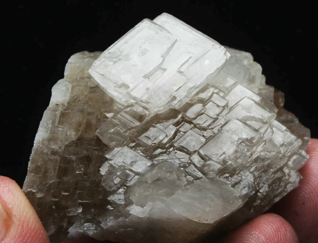 New find Rare Beauty White ladder-like Calcite Crystal Mineral Specimen