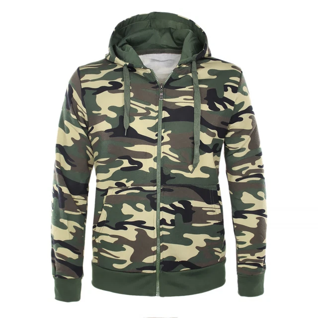 Felpa Uomo Invernale Militare Maglia Maglione Caldo Cotone Camouflage VEQUE