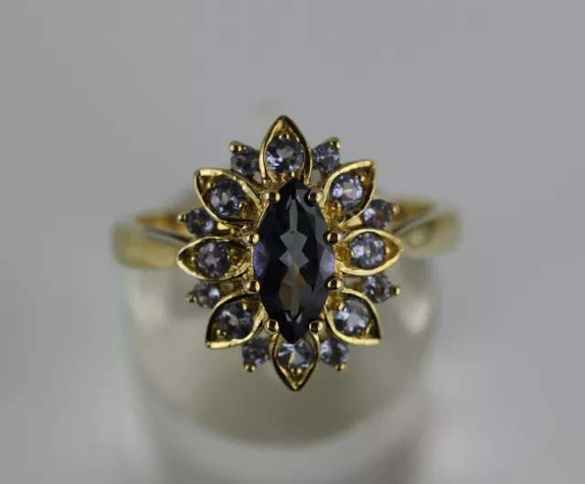 Goldring Ring Gelbgold Gold 333 (8K) Amethyst & Zirkonia - Ø 19,1 mm - 3,96 g