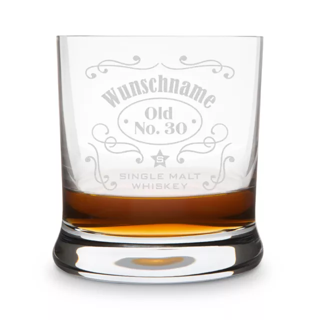 Leonardo Whiskyglas mit individueller Gravur – Markenwhisky – Name Geburtsdatum