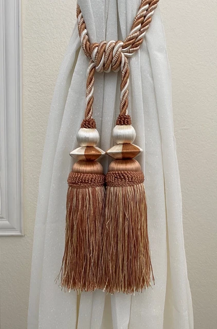 Luxurious Curtain & Drapery Tassel Tiebacks Decorative Rope Holdbacks (Set of 2) 2