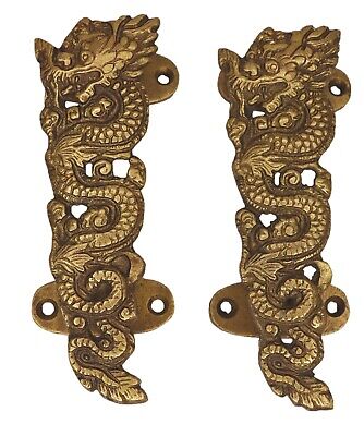 Dragon Shape Antique Victorian Style Handmade Brass Door Window Pull Handle Knob