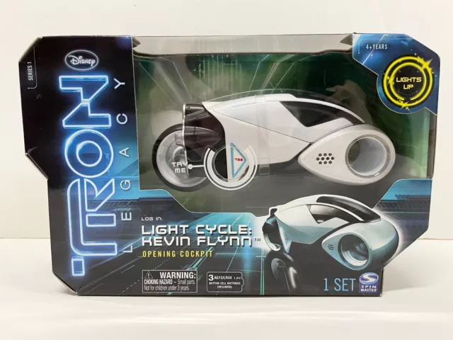 Tron Legacy Kevin Flynn Light Cycle Action Figure Vehicle, Disney 2010