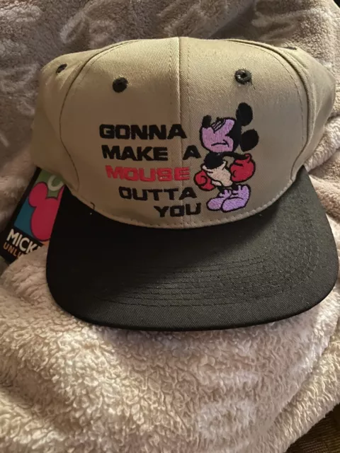 Mickey Mouse Unlimited Disney Snapback Gonna Make a Mouse Outta You Hat Vintage