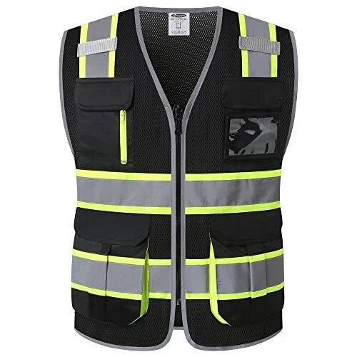 9 Pockets Hi-Vis Mesh Safety Vest for men and women | Chaleco reflectante de