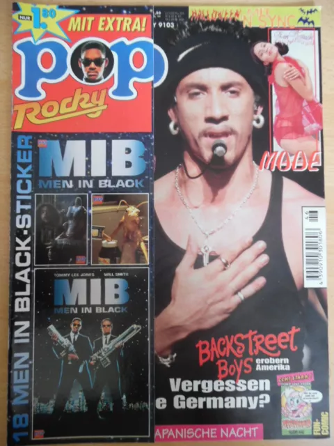 POP ROCKY 46 - 5.11. 1997 (3) Backstreet Boys Touché  'N Sync + MIB - Sticker !