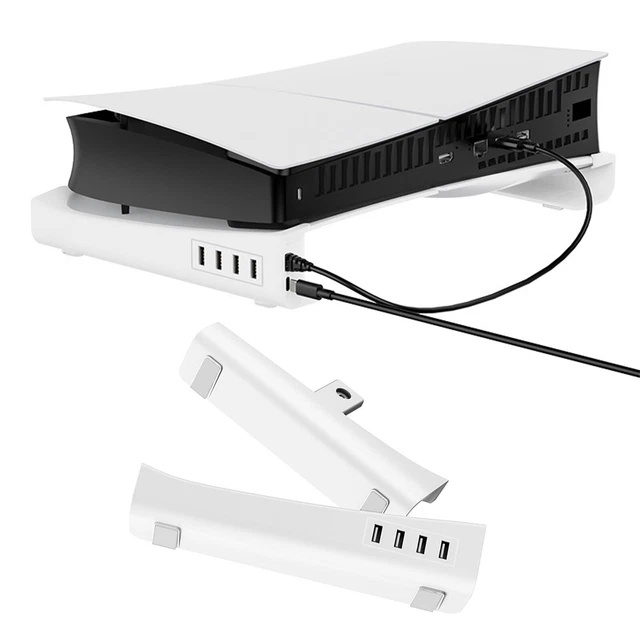 Raffredda Efficacemente Il Tuo PS5 SlimPro Con Questo Supporto Orizzontale Dotato Di Un Sistema A Tripla Ventola E Funzionalità Di Ricarica Doppia