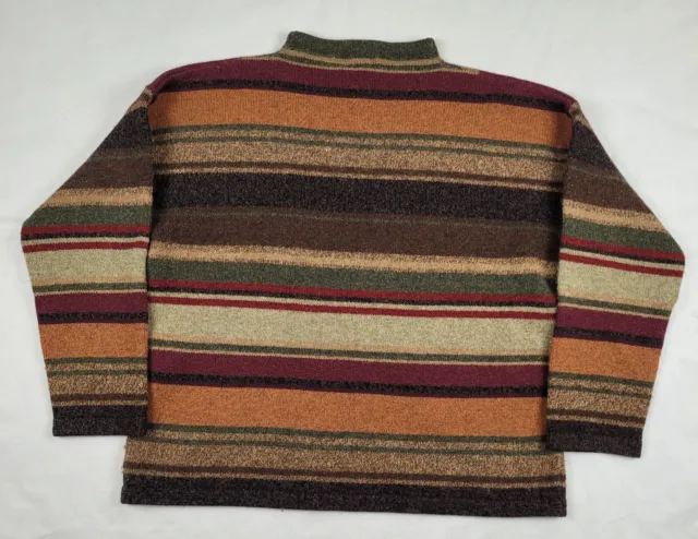 Jones New York Sport Wool Womens XL Striped Multicolor Knit Sweater