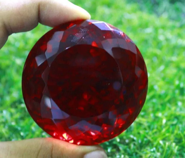 2500 Ct AAA Certified Natural Brazilian Red Topaz Big Size Round Loose Gemstone