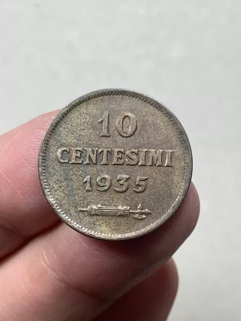 1551_171) San Marino Vecchia Monetazione (1864-1938) 10 centesimi 1935 PULITO