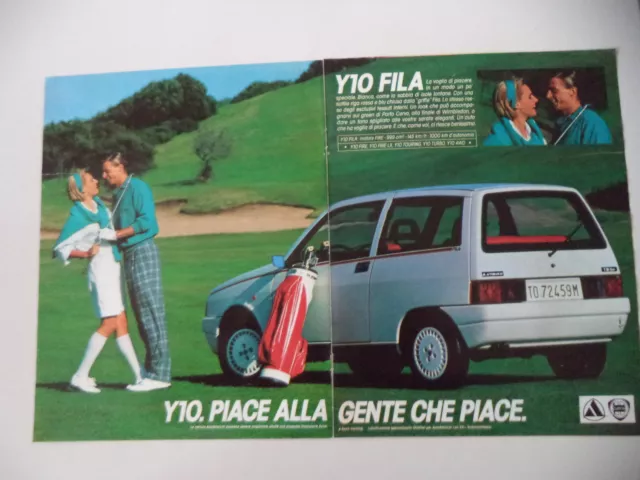 advertising Pubblicità 1987 AUTOBIANCHI Y10 Y 10 FILA