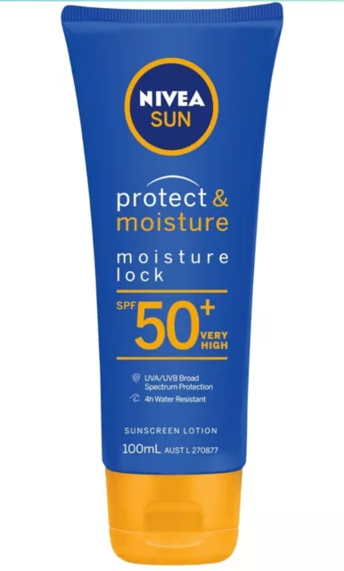 NIVEA SUN Protect & Moisture Moisture Lock SPF50+ Sunscreen Lotion 100ml