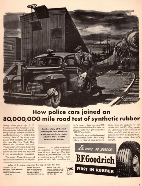1943 WW 2 AD B.F. GOODRICH TIRES Road test for Synthetic Rubber 071722