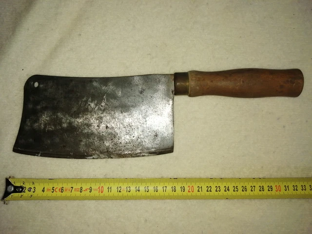 Outil Ancien feuille de boucher Fer Forgé old butcher's knife