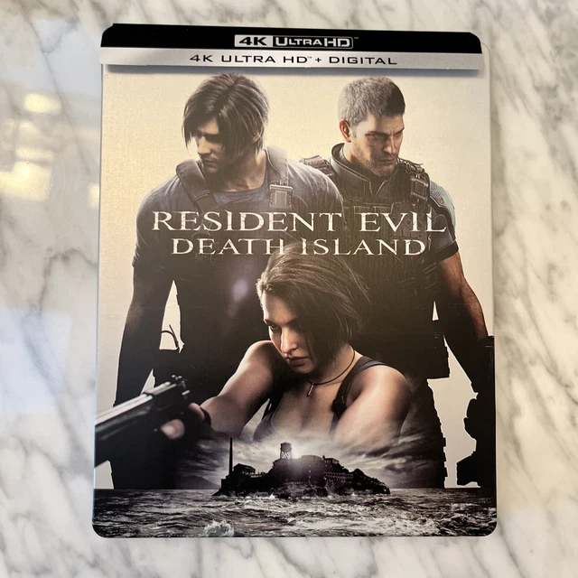 RESIDENT EVIL: DEATH Island 4K Blu Ray Disc & Steelbook Only No Digital