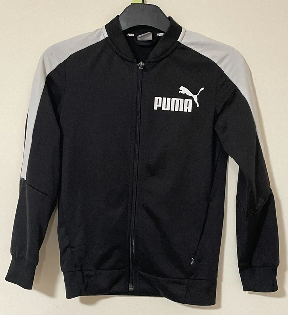 Giacca sportiva casual casual casual casual per tutti i giorni nera puma taglia 9-10 anni