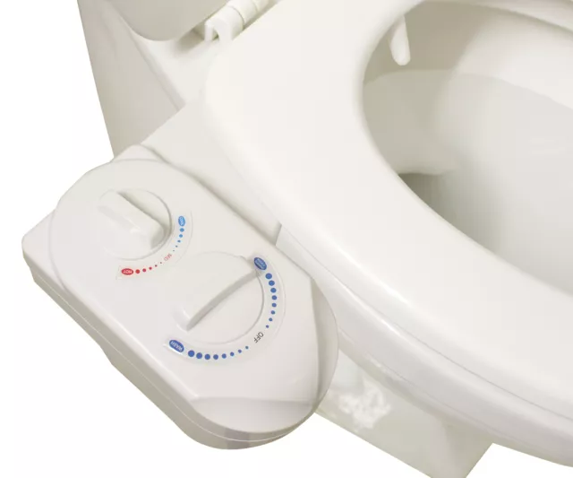 Hot/Cold Nozzle Non-Electric Bidet Toilet Attachment Water Spray Bathroom Seat