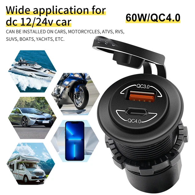 Supporto prolunga 60 W Qc4.0 supporto ricarica telefono nero A per moto F2