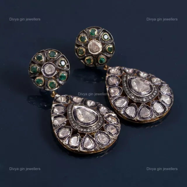 925 STERLING SILVER Natural Diamond Drop/Dangle Anniversary Earrings ...