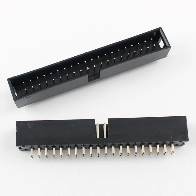 thumbnail image 2 of 5x 2.54mm 2x10 Pin IDC Box Header Connector With Mounting Ears - Male Straight 2 of 6
